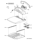 CONTROLS & TOP PANEL Diagram and Parts List for DPGT650GH0WW  General Electric Dryer