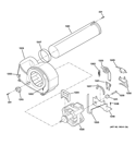 MOTOR Diagram and Parts List for DPXH46EA3WW  General Electric Dryer