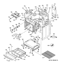BODY PARTS Diagram and Parts List for PCB800SP1SS  General Electric Range