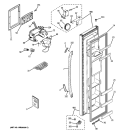 FREEZER DOOR Diagram and Parts List for ESL22JFXJLB  General Electric Refrigerator