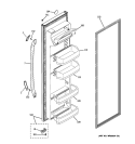 FRESH FOOD DOOR Diagram and Parts List for ESL22JFXJLB  General Electric Refrigerator
