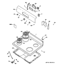 CONTROL PANEL & COOKTOP Diagram and Parts List for RB540SP1SA  Hotpoint Range
