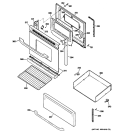 DOOR & DRAWER PARTS Diagram and Parts List for RB540SP1SA  Hotpoint Range