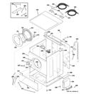 CABINET, DOOR & TOP Diagram and Parts List for WSXH208H0WW  General Electric Washer