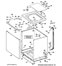 CABINET, COVER & FRONT PANEL Diagram and Parts List for S2100G8WW  General Electric Washer