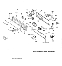 CONTROLS & BACKSPLASH Diagram and Parts List for WISR309DGDWW  General Electric Washer