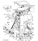 CABINET & TOP PANEL Diagram and Parts List for WPDH8910K0MV  General Electric Washer