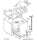 CABINET, COVER & FRONT PANEL Diagram and Parts List for GBSR3140H4WW  General Electric Washer