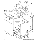 CABINET, COVER & FRONT PANEL Diagram and Parts List for GJSR2080H8WW  General Electric Washer