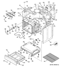 BODY PARTS Diagram and Parts List for JB640DN1CC  General Electric Range