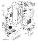 CABINET Diagram and Parts List for PDF22MFWBBB  General Electric Refrigerator