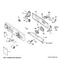 CONTROLS & BACKSPLASH Diagram and Parts List for GNSR3150H4WW  General Electric Washer