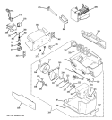 ICE MAKER & DISPENSER Diagram and Parts List for PSSS3RGXDSS  General Electric Refrigerator