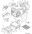 BODY PARTS Diagram and Parts List for EER4000N01BB  General Electric Range