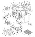 BODY PARTS Diagram and Parts List for JB700DN1WW  General Electric Range