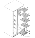 FREEZER SHELVES Diagram and Parts List for GSHL5KGXECLS  General Electric Refrigerator