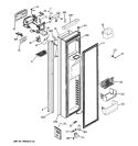 FREEZER DOOR Diagram and Parts List for PJA25YGXAFSV  General Electric Refrigerator