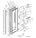 FRESH FOOD DOOR Diagram and Parts List for PJA25YGXAFSV  General Electric Refrigerator
