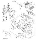 ICE MAKER & DISPENSER Diagram and Parts List for PJA25YGXAFSV  General Electric Refrigerator