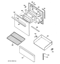 DOOR & DRAWER PARTS Diagram and Parts List for ABS300J2WW  General Electric Range