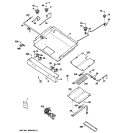 GAS & BURNER PARTS Diagram and Parts List for JGB290DEN3WW  General Electric Range