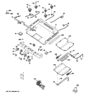 GAS & BURNER PARTS Diagram and Parts List for JGBP89DEM3BB  General Electric Range