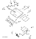 GAS & BURNER PARTS Diagram and Parts List for P2B912DEM3WW  General Electric Range