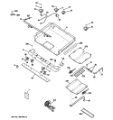 GAS & BURNER PARTS Diagram and Parts List for PGB900SEM4SS  General Electric Range