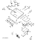 GAS & BURNER PARTS Diagram and Parts List for PGB916SEM3SS  General Electric Range
