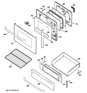 Part Location Diagram of WB35K10190 GE INSULATION DOOR