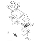 GAS & BURNER PARTS Diagram and Parts List for JGB300DEP1BB  General Electric Range