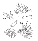 Part Location Diagram of WB62K10126 GE RANGETOP & BRKT Assembly