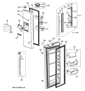 FRESH FOOD DOORS Diagram and Parts List for GFSS6KKYASS  General Electric Refrigerator