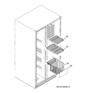 FREEZER SHELVES Diagram and Parts List for GCE23LGWIFWW  General Electric Refrigerator