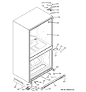 CASE PARTS Diagram and Parts List for PDCE1NBWADSS  General Electric Refrigerator