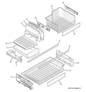 FREEZER SHELVES Diagram and Parts List for PDSS5NBWALSS  General Electric Refrigerator