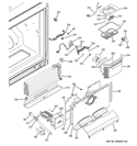 FREEZER SECTION Diagram and Parts List for PFIE1NFWAABV  General Electric Refrigerator