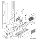 MACHINE COMPARTMENT Diagram and Parts List for PFIE1NFWAABV  General Electric Refrigerator