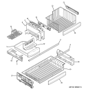 FREEZER SHELVES Diagram and Parts List for PFIE1NFWAAKB  General Electric Refrigerator