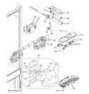 FRESH FOOD SECTION Diagram and Parts List for PFSE5NJWADBB  General Electric Refrigerator