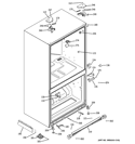CASE PARTS Diagram and Parts List for PFSE5NJWADBB  General Electric Refrigerator
