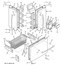 DOORS Diagram and Parts List for PFSS5NJWASS  General Electric Refrigerator