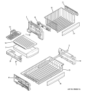 FREEZER SHELVES Diagram and Parts List for PDCS1NCYCLSS  General Electric Refrigerator