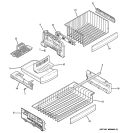 FREEZER SHELVES Diagram and Parts List for PFCE1NJYCDBB  General Electric Refrigerator