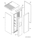 CLAD COMPONENTS Diagram and Parts List for ZFSB23DRHSS  General Electric Refrigerator