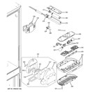 FRESH FOOD SECTION Diagram and Parts List for PFCF1NFWAWW  General Electric Refrigerator
