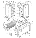DOORS Diagram and Parts List for PFIC1NFWABV  General Electric Refrigerator