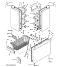 DOORS Diagram and Parts List for PFCE1NFYCANB  General Electric Refrigerator