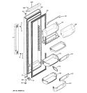 FRESH FOOD DOOR Diagram and Parts List for GHE25RGXAFSS  General Electric Refrigerator