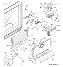 FREEZER SECTION Diagram and Parts List for PDSE5NBWADSS  General Electric Refrigerator